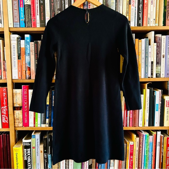 Hanna Andersson NWT Black White Floral Embroidery Milano Sweater Dress 10 EU 140 - Picture 9 of 9